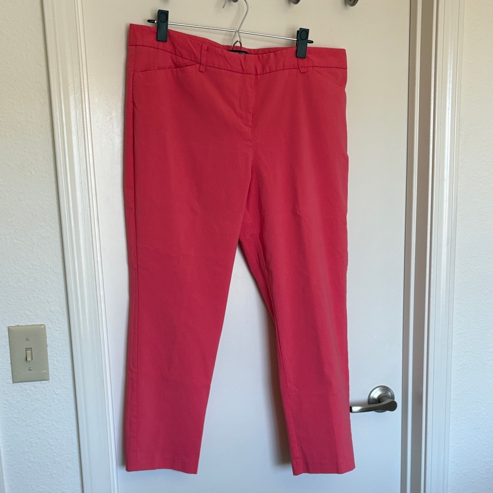 Mario Serrani Fuchsia Stretch Skinny Ankle Pants - Size 16